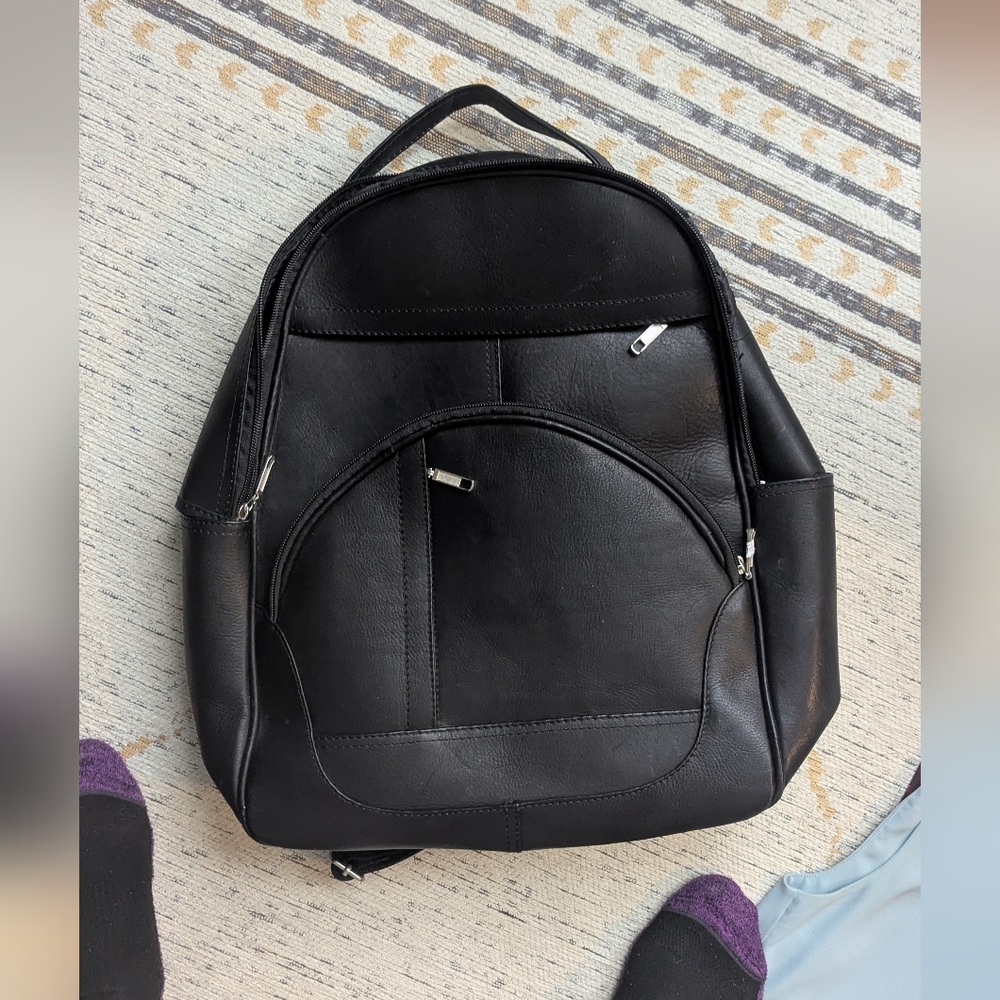 leather backpack